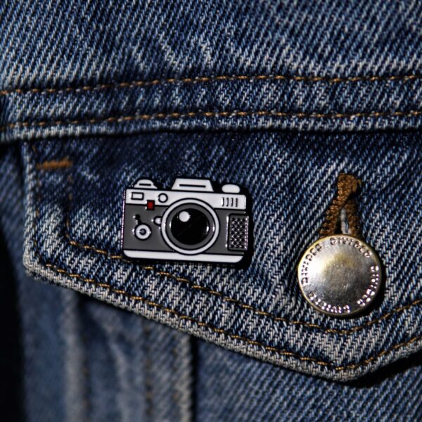 Enamel pin camera