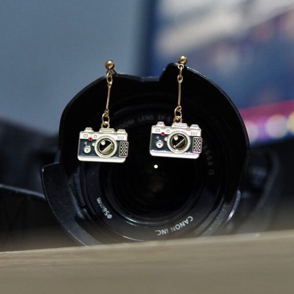 camera earrings