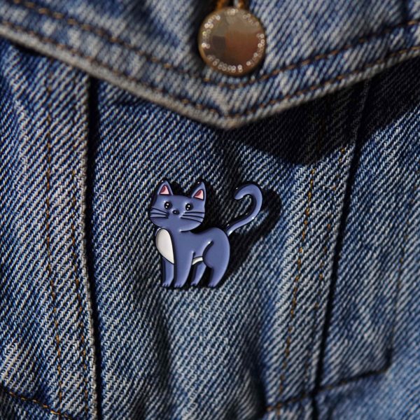 cat enamel pin