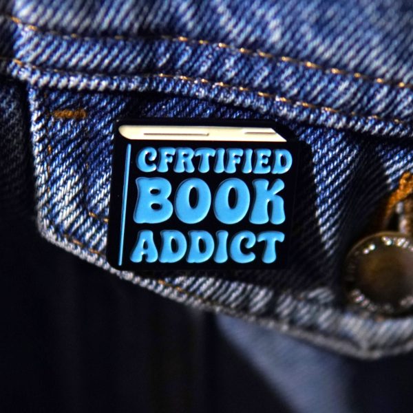 book addict pin