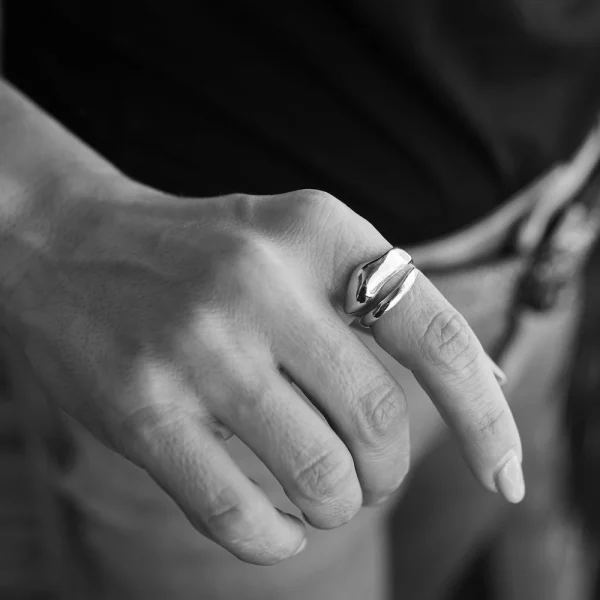 χειροποίητο δαχτυλιδι περιστροφη απο ασημι 925