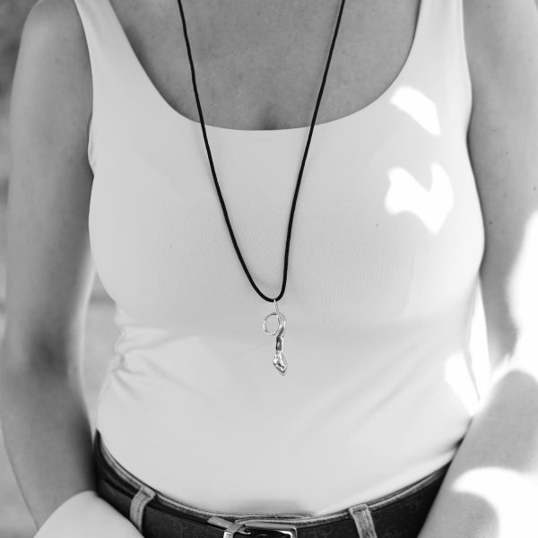 κολιε αγκαλιά χειροποιητο ασημι 925