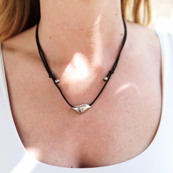 κολιε δάκρυ no2-silver necklace tear no2